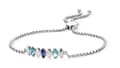 Miniatyrbilde 1 av 3: Victoria Armband i Silver med Färgglada Stenar
