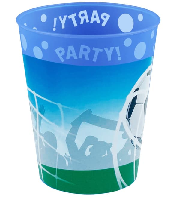 Mikro premium plastmugg 250 ml för fotbollsfans