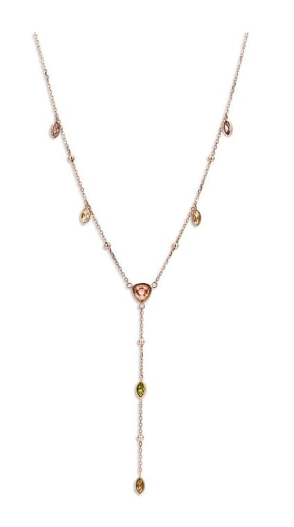 Victoria Rose guldpläterad halsband med färgglada stenar