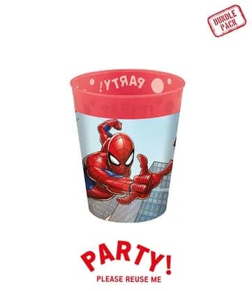 Spiderman brottsbekämpare mikrosatset av plastmuggar 4 stycken 250 ml
