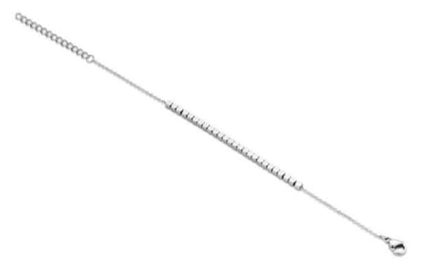 Victoria Silverfärgad Rutig Armband