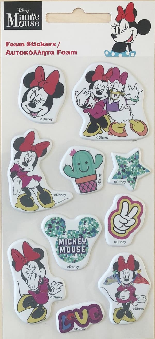 Disney Minnie Smiles mjuka skumklistermärken set
