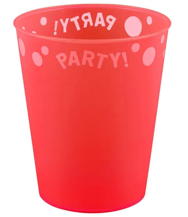 Party Röd Röd Mikro Premium Plastmugg 250 ml