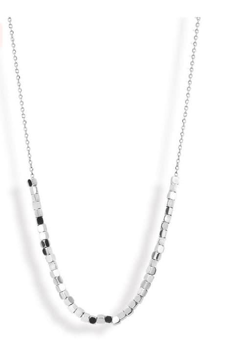 Victoria silverfärgad rutig halsband