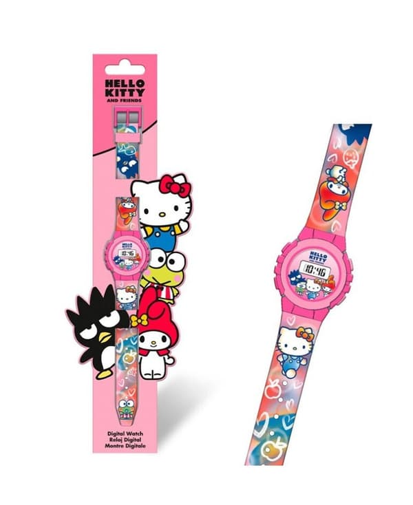 Digital klocka med Hello Kitty-vänner