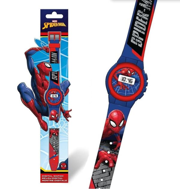 Digital klocka Spiderman väggmodell