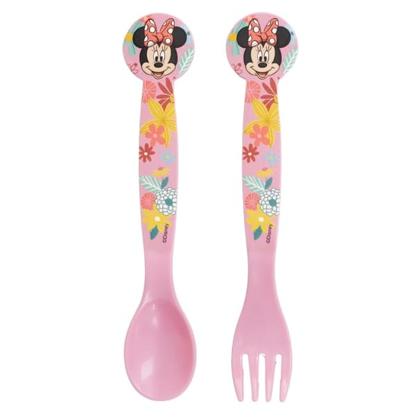 Plastbestickset med Disney Minnie - 2 delar, vårversion