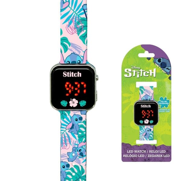 Digital LED klocka med Lilo och Stitch - Disney Leaf design
