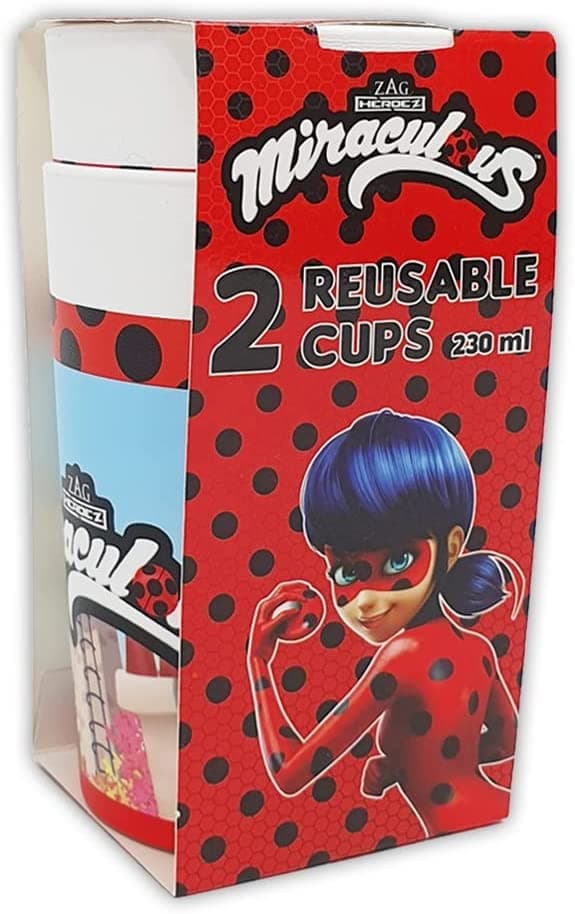 Miraculous Ladybug hjälte plastmugg 2-delars set 230 ml