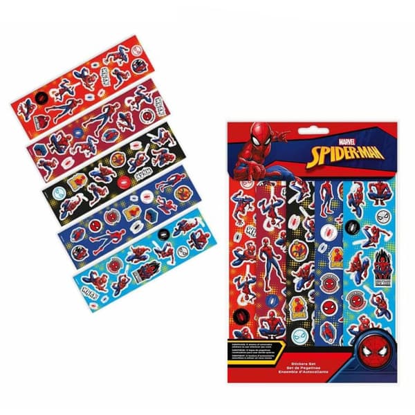 Spiderman klistermärken set med 5 ark