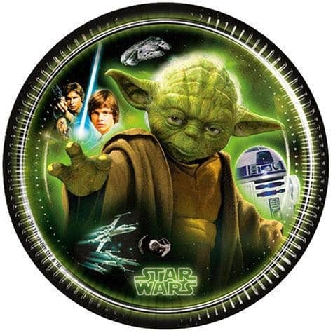 Star Wars Hjältar pappersfat 8-pack 19,5 cm