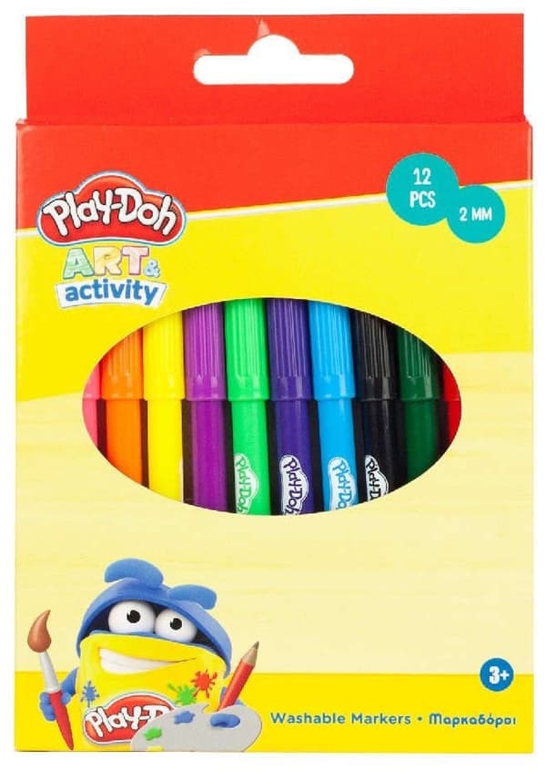 Play-Doh Art tvättbara filtpennor, set om 12