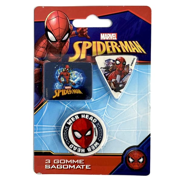 Spiderman suddgummi set med 3 delar