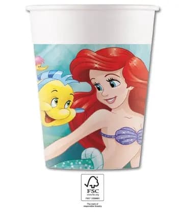 Pappersmuggar 8-pack Disney Princess Ariel Curious 200 ml FSC