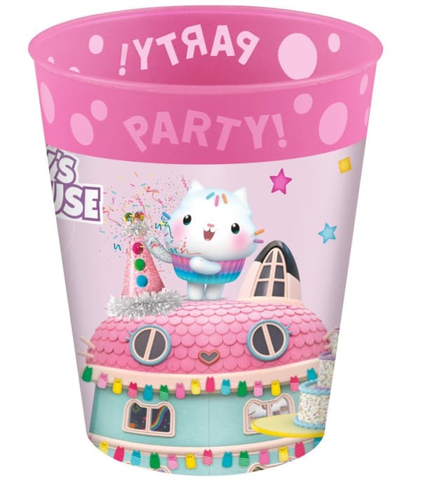 Gabby's Dollhouse vänner mikropremium plastmuggar 4 st 250 ml