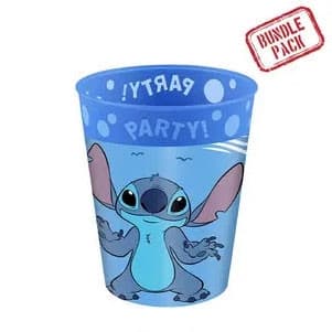 Set med 4 st mikropremium plastkoppar Disney Lilo och Stitch Angel 250 ml