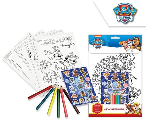 Paw Patrol färgläggnings- och klistermärke set