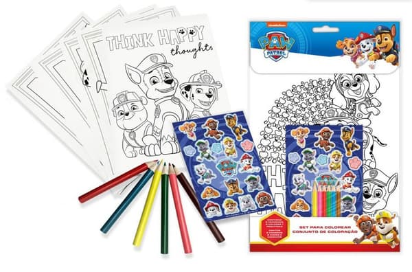 Paw Patrol färgläggnings- och klistermärke set