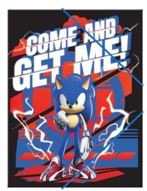 Sonic the Hedgehog A/4 Elastisk Mapp - Få Din Sonic the Hedgehog Mapp