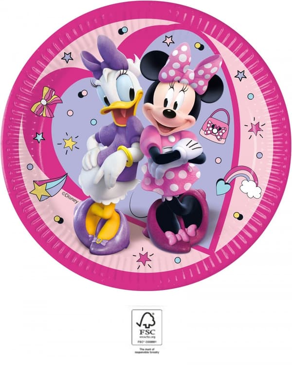 Minnie Junior pappers tallrikar, 8 st, 23 cm, FSC - Disney