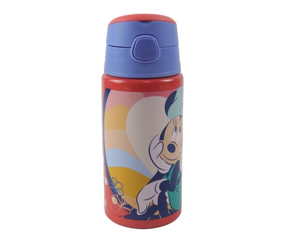 Aluminiumflaska med krok 500 ml - Disney Minnie Sommarmotiv