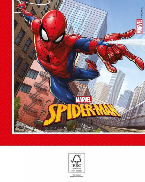 Spiderman brottsbekämpare servetter 20 st 33x33 cm FSC