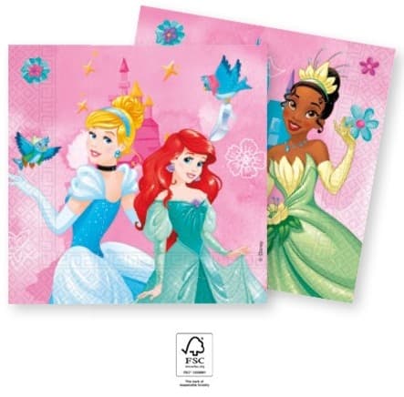 Disney Princess Servetter Lev Ditt Äventyr 20 st 33x33 cm FSC