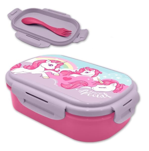 Unicorn Lunchbox med bestickset