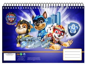 Paw Patrol Power Up A/4 spiralritblock, 30 ark