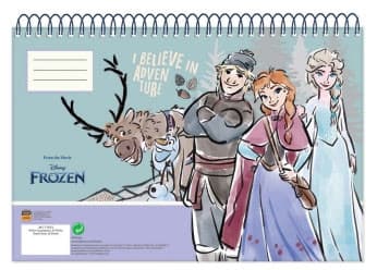 Disney Frozen Äventyr A4 Spiral Skissblock 30 Ark
