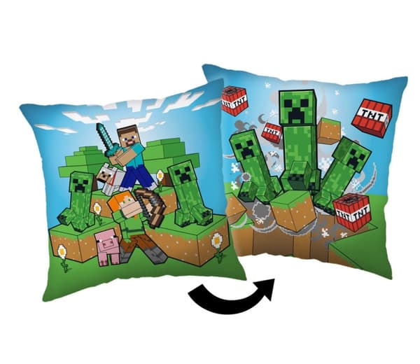 Dekorativ kudde 40x40 cm med Minecraft Creeper Chaos