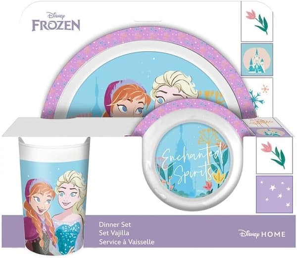 Disney Frost Enchanted middagsset, mikroplastsset i låda