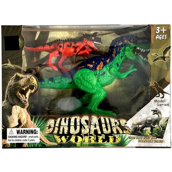 Dinosaurie plastfigur 2-delarsset i box