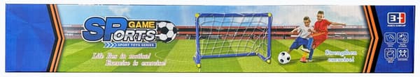 Fotbollsmål set med boll