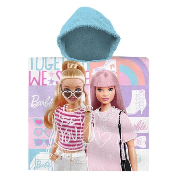 Barbie strandhandduk poncho 60x120 cm