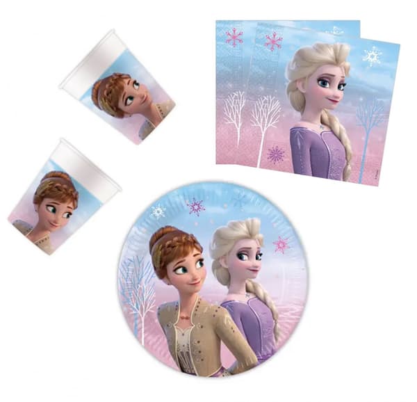 Disney Frost Vindkalas-set med 36 delar och 20 cm tallrik
