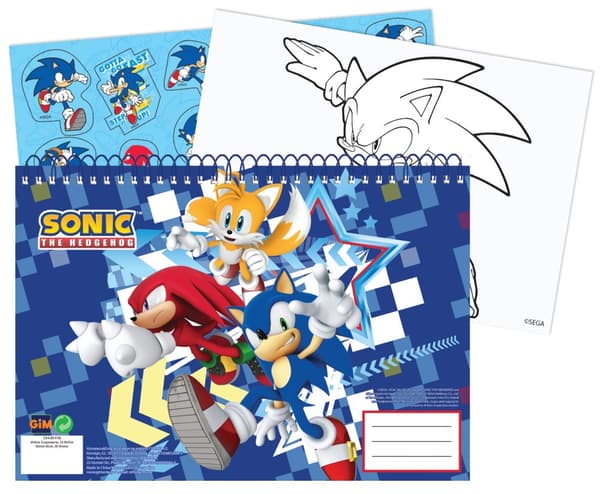 Sonic the Hedgehog Rush Spiral Skissbok A/4 med 40 Ark och Klistermärken