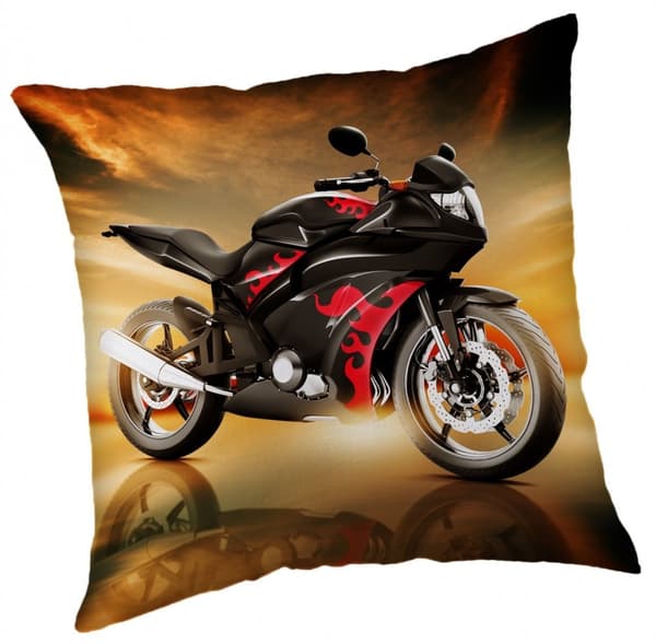 Dekorativ kudde motorcykel 40x40 cm