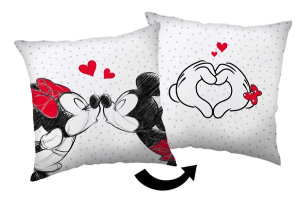Dekorativ kudde med Disney Minnie och Mickey Love, 40x40 cm