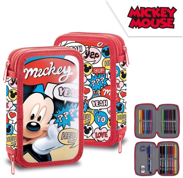 Mickey Mouse fylld pennfodral från Disney med 2 våningar