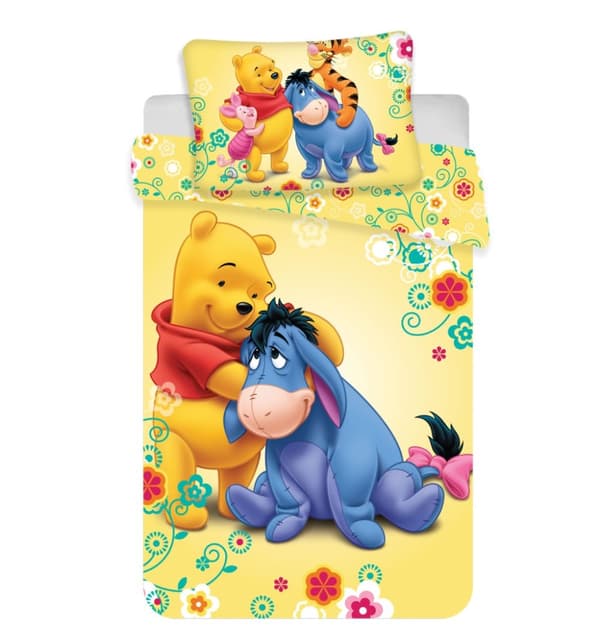 Barns sängkläder set med Disney Nalle Puh och Tiger, 100×135 cm, 40×60 cm