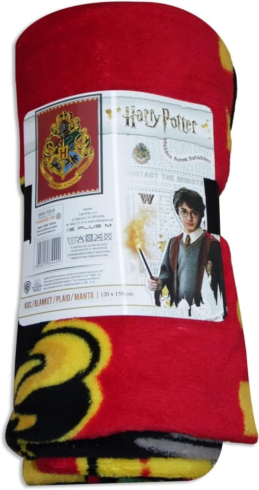 Harry Potter Polar-fleece med röd korall, filt 120x150 cm