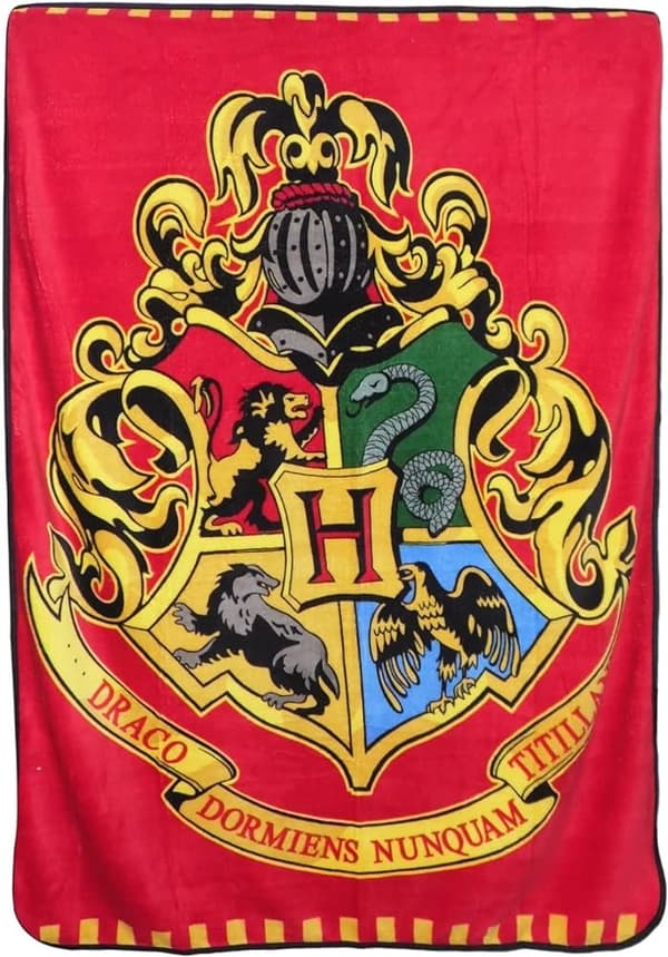 Harry Potter Polar-fleece med röd korall, filt 120x150 cm