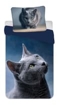 Miniatyrbild 1 av 5: Duvet Cover Cat Dark 140×200 cm, Mikrofiber 70x90 cm