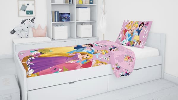 Disney Princess sängkläder set 140×200 cm, 70×90 cm