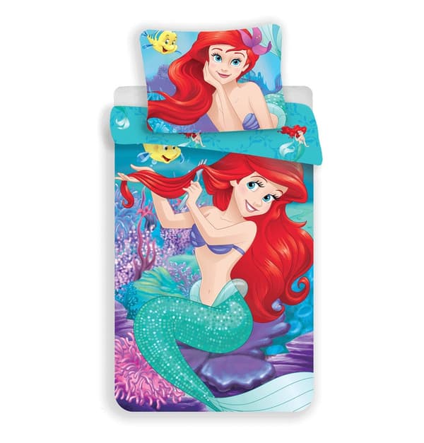 Sängset med Disney Princess Ariel, 140×200 cm och 70×90 cm