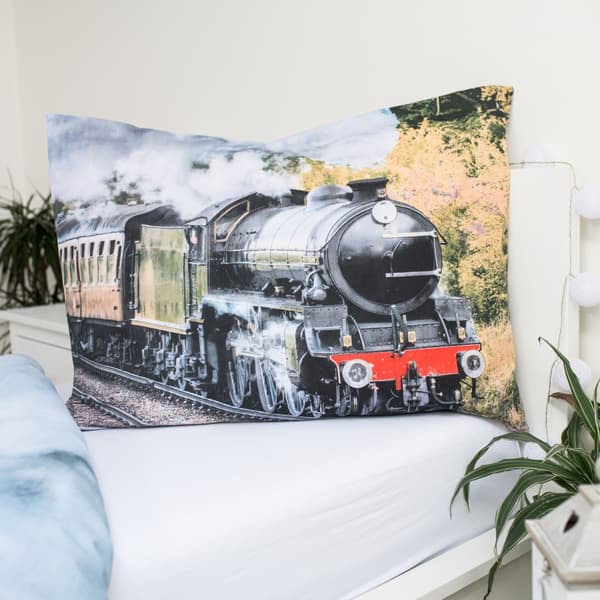 Sängöverdrag med tågtema 140×200 cm, 70×90 cm