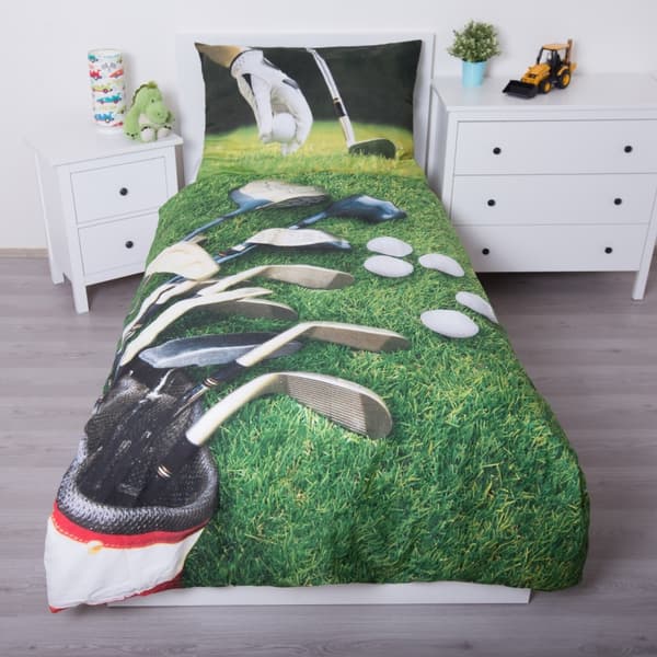 Golfinspirerat sängkläder set 140×200 cm, 70×90 cm