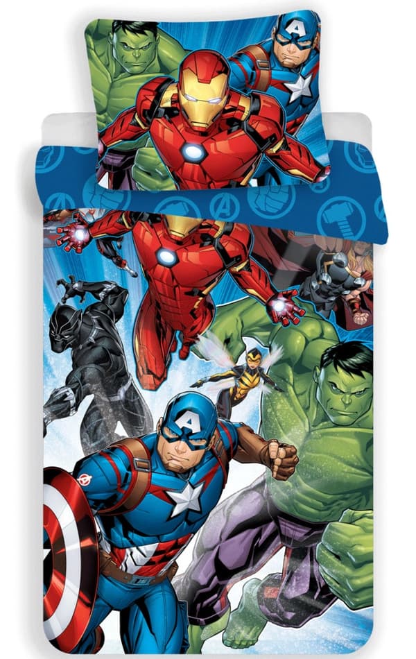 Avengers sängkläder set 140×200 cm, 70×90 cm