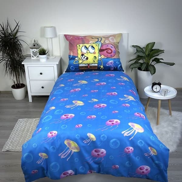 SpongeBob Partytäcke 140×200 cm och 70×90 cm mikrofiber